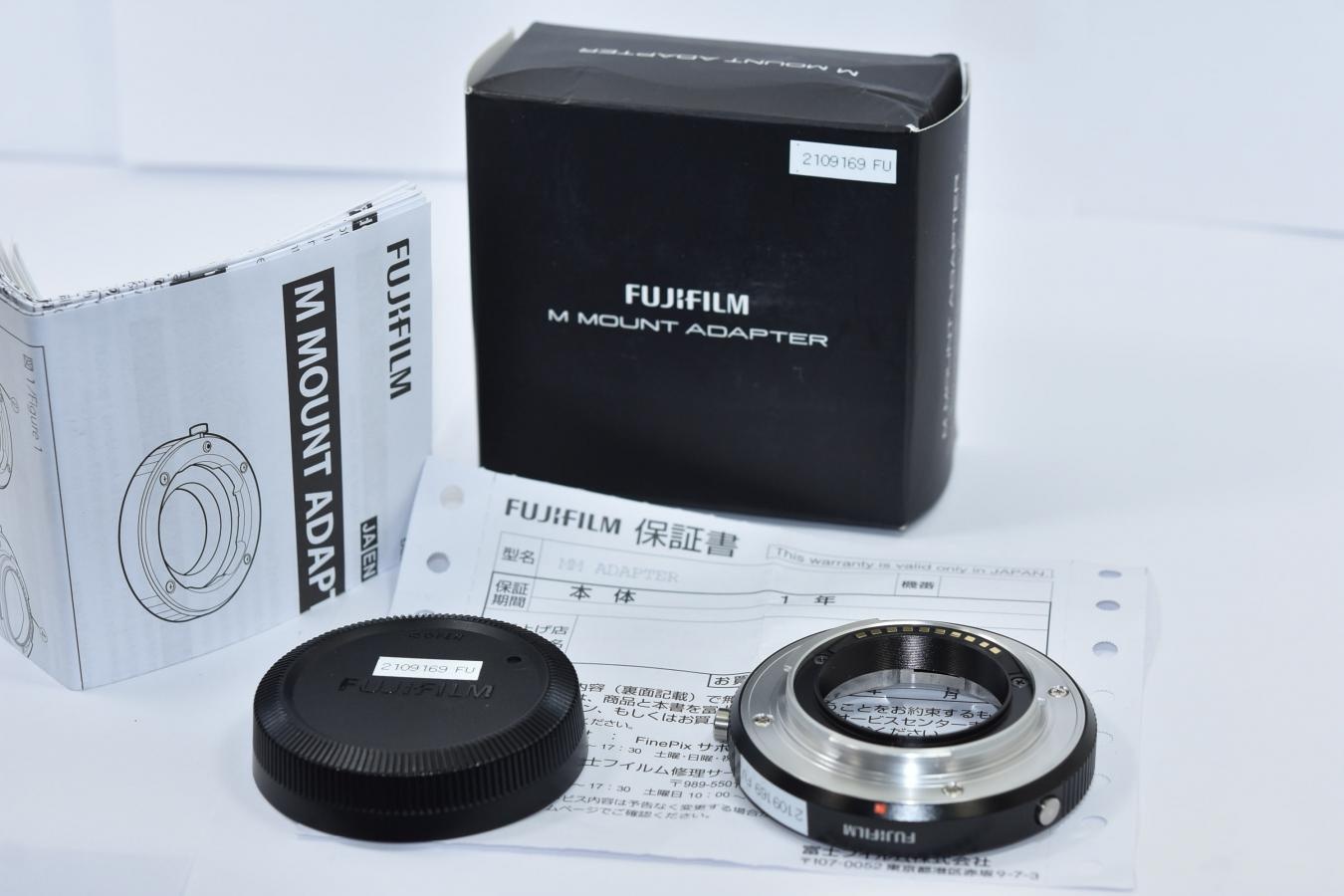 FUJIFILM M MOUNT ADAPTER 【未記入メーカー保証書、元箱付一式】
