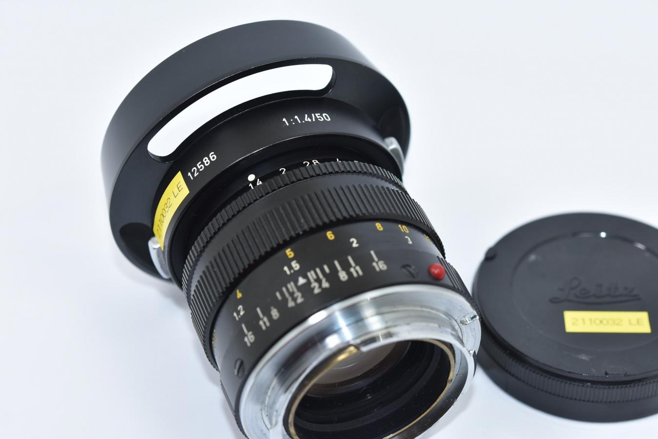 LEICA SUMMILUX-M 50mm F1.4 ブラック 純正フード12586付 【256万台 1973年製】