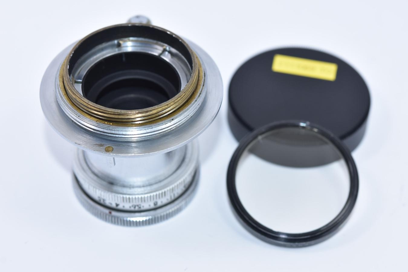 東京光学 Topcor 5cm F3.5 沈胴 後期型 ケンコー製34mmUVフィルター付 【ライカLマウントレンズ】