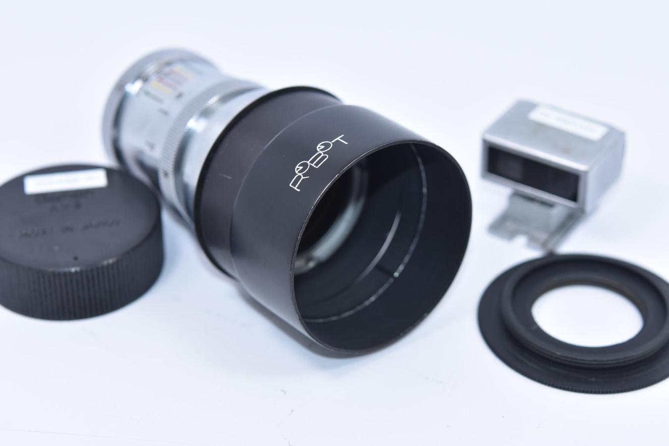 【希 少】Schneider-Kreuzach Tele-Xenar 75mm F3.8 純正フード、ファインダー付 【ROBOT→LEICA Lマウント変換アダプター付】