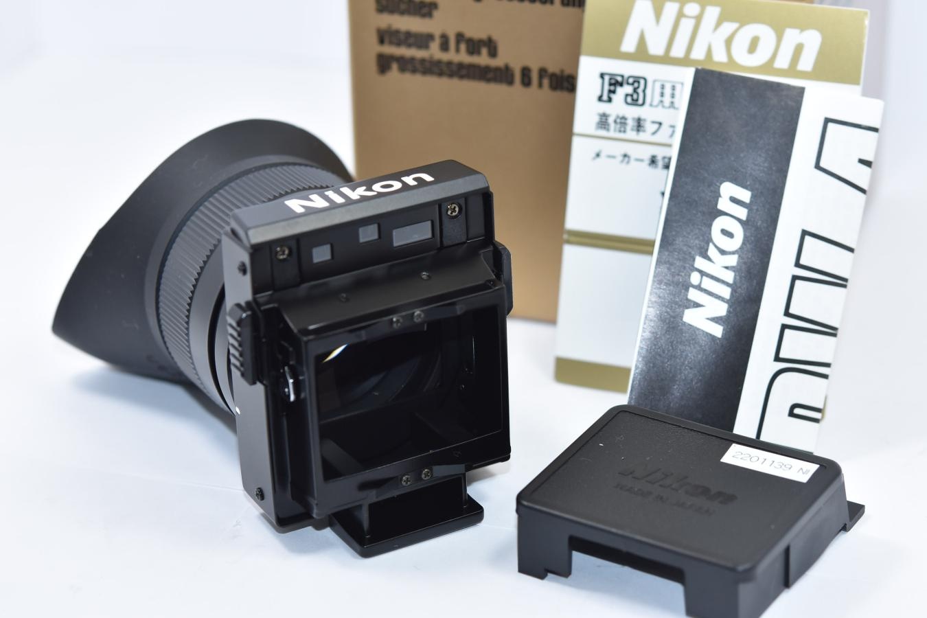 【コレクション向け 未使用】 Nikon 高倍率ファインダー DW-4 元箱付一式 【Nikon F3用】
