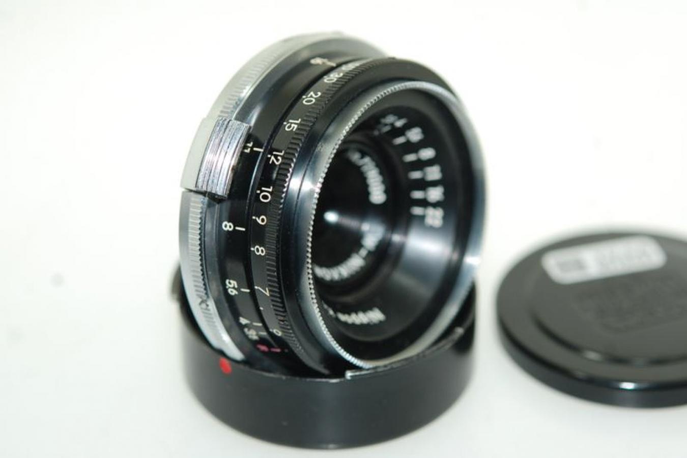 日本光学 W-NIKKOR 2.8cm F3.5 ブラック L#719000キリ番 【ニコンSマウントレンズ】  
