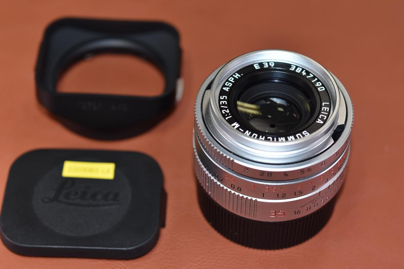 LEICA SUMMICRON-M 35mm F2 ASPH. 6bit シルバー【純正フード12526付】
