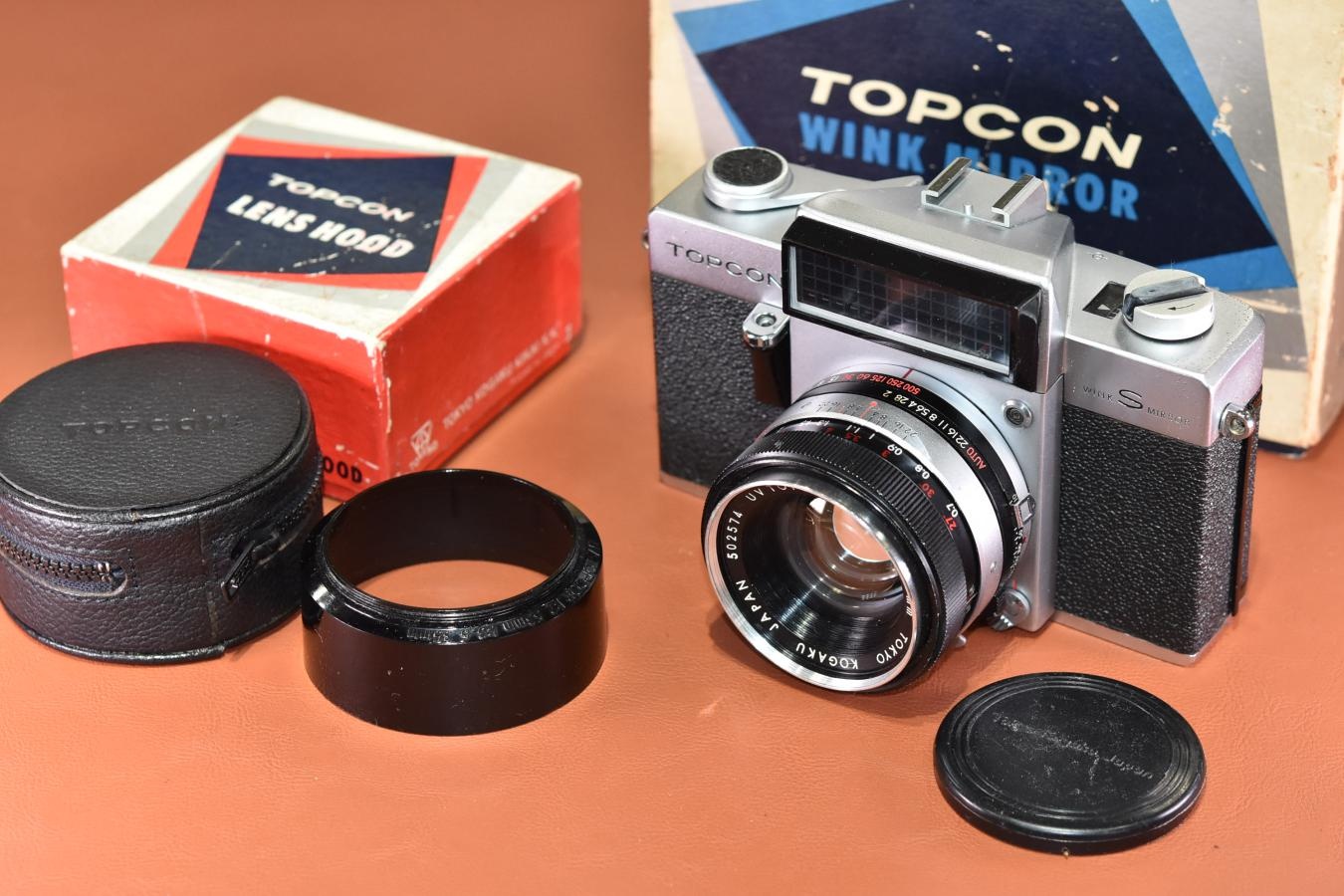 【希 少】TOPCON WINK MIRROR S UV TOPCOR 53/2 付 【取説、純正ケース、フード、元箱付】