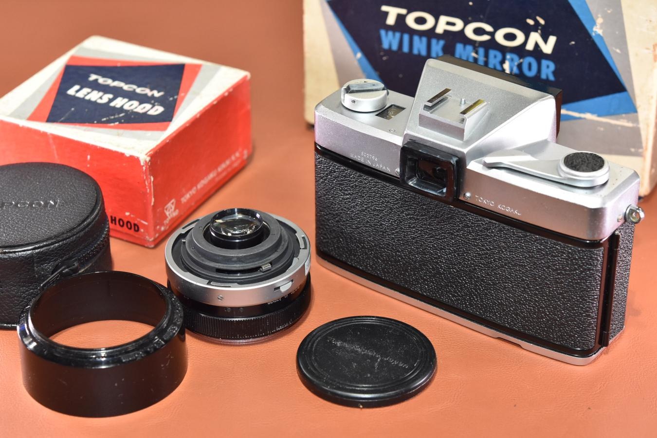 【希 少】TOPCON WINK MIRROR S UV TOPCOR 53/2 付 【取説、純正ケース、フード、元箱付】