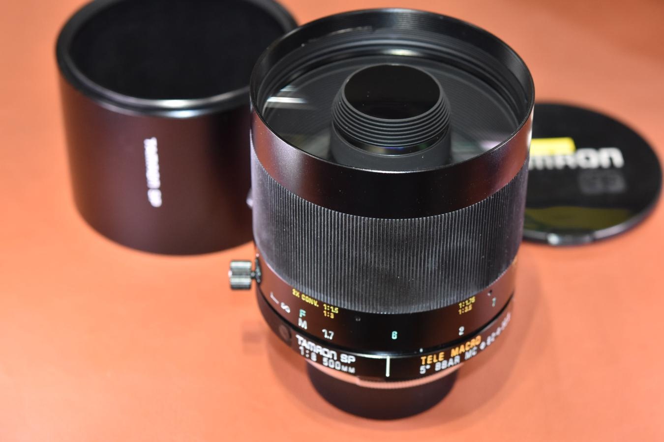 TAMRON SP 500mm F8 Model:55B【純正フード、30.5mmノーマルフィルター、三脚座、ADAPTALL2 Nikon Aiマウント付】