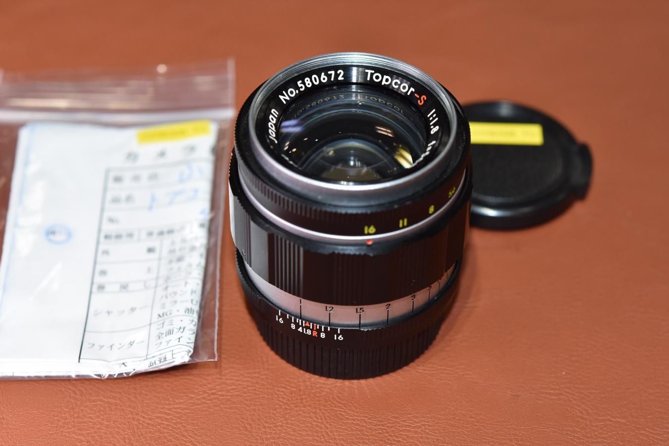 東京光学 Topcor-S  5cm F1.8 整備済【ライカLマウントレンズ】