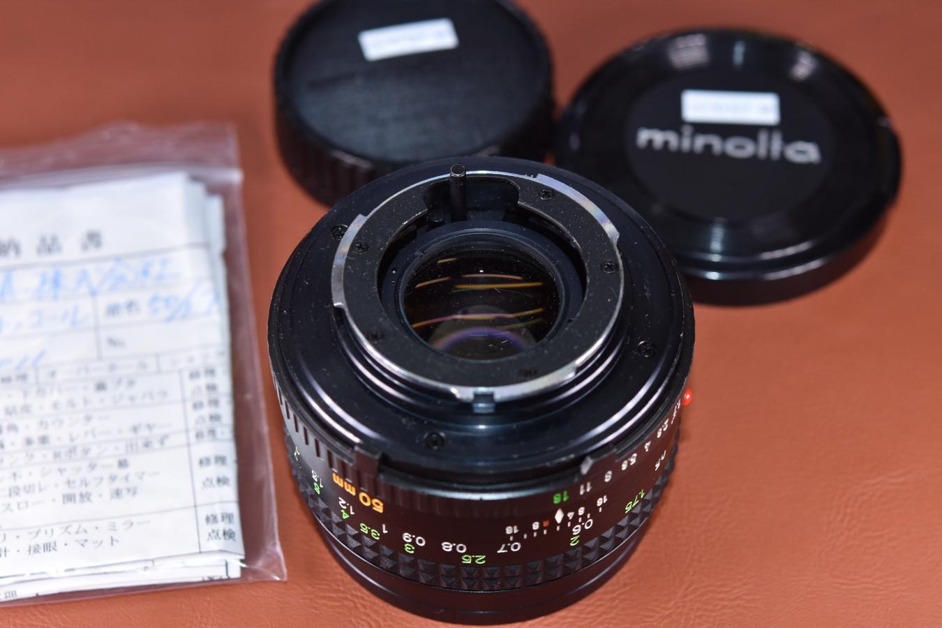 MINOLTA MD ROKKOR 50mm F1.7 整備済【カメラ女子に絶大な人気のオールドレンズ】