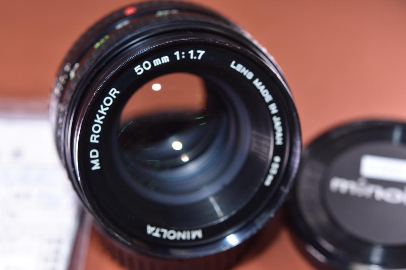 MINOLTA MD ROKKOR 50mm F1.7 整備済【カメラ女子に絶大な人気のオールドレンズ】