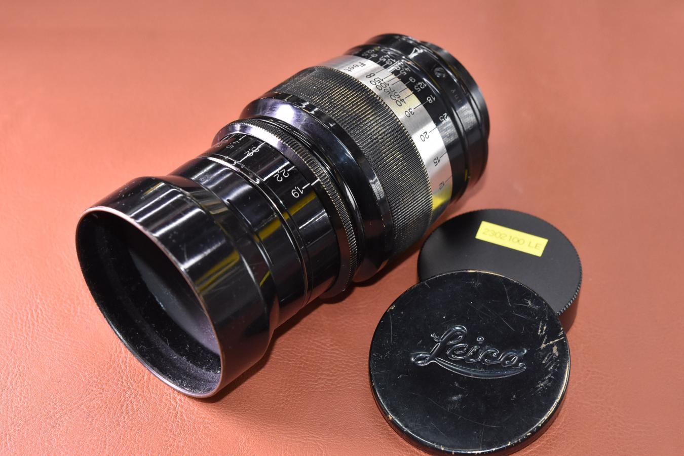 【希 少】LEICA Hektor 7.3cm F1.9 Black×Nickel 純正フード付 【ライカLマウントレンズ】