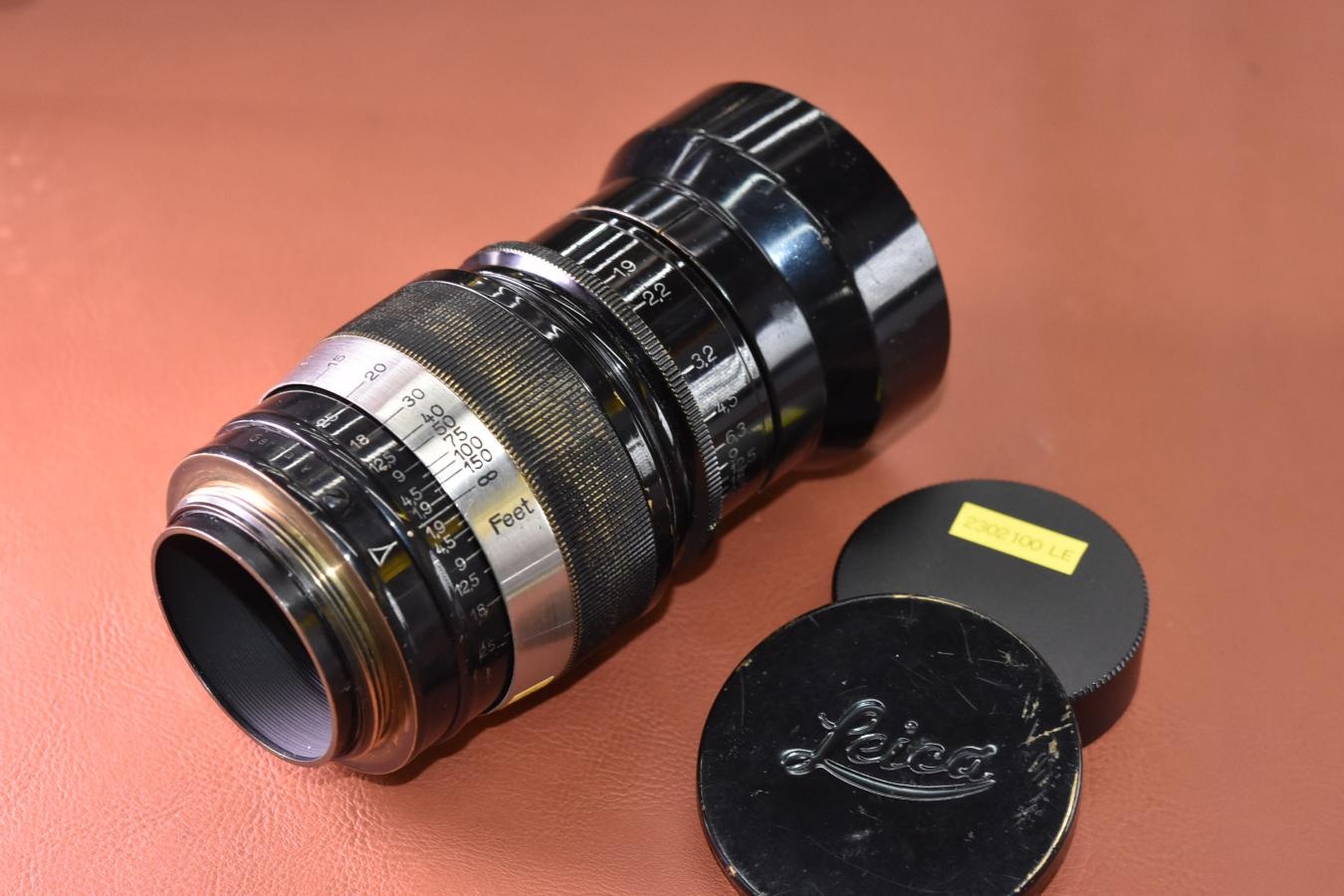 【希 少】LEICA Hektor 7.3cm F1.9 Black×Nickel 純正フード付 【ライカLマウントレンズ】