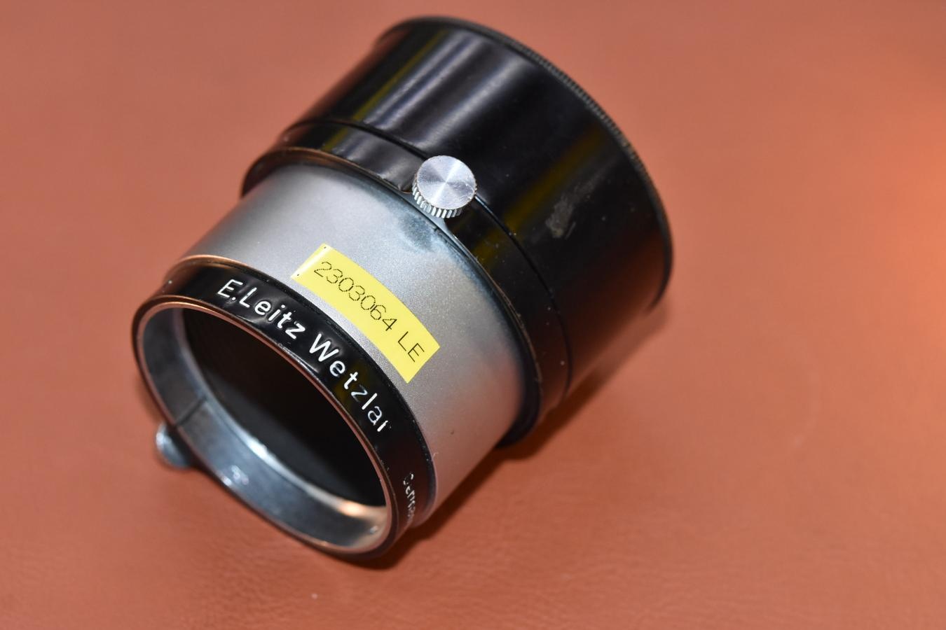 LEICA FIKUS ブラッククローム 【Elmar 5cm-13.5cm ズームフード Ernst Leitz GmbH Wetzlar 刻印】