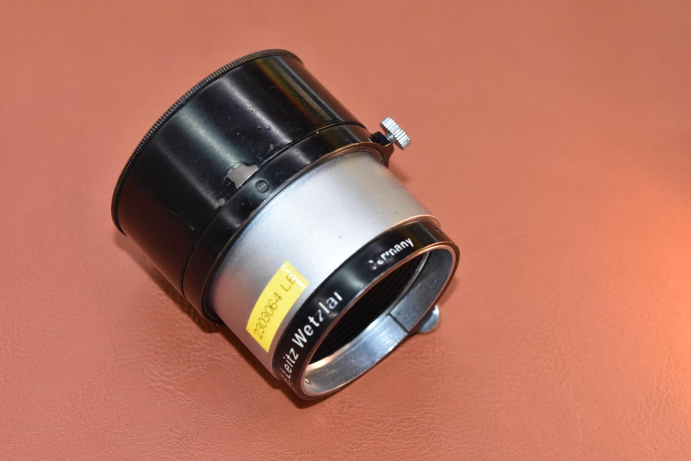 LEICA FIKUS ブラッククローム 【Elmar 5cm-13.5cm ズームフード Ernst Leitz GmbH Wetzlar 刻印】
