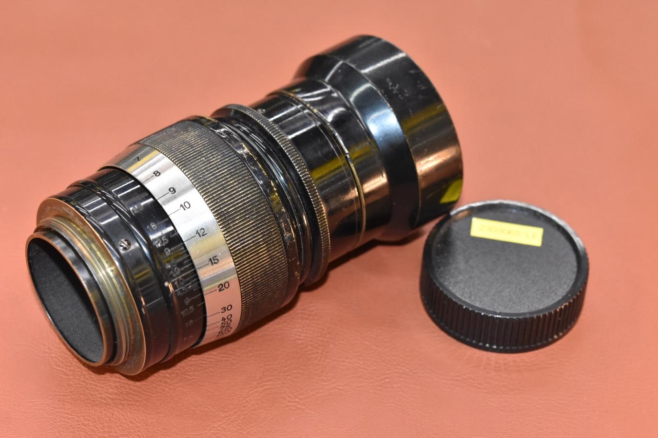 【希 少】LEICA Hektor 7.3cm F1.9 Black×Nickel 純正フード付 【ライカLマウントレンズ】