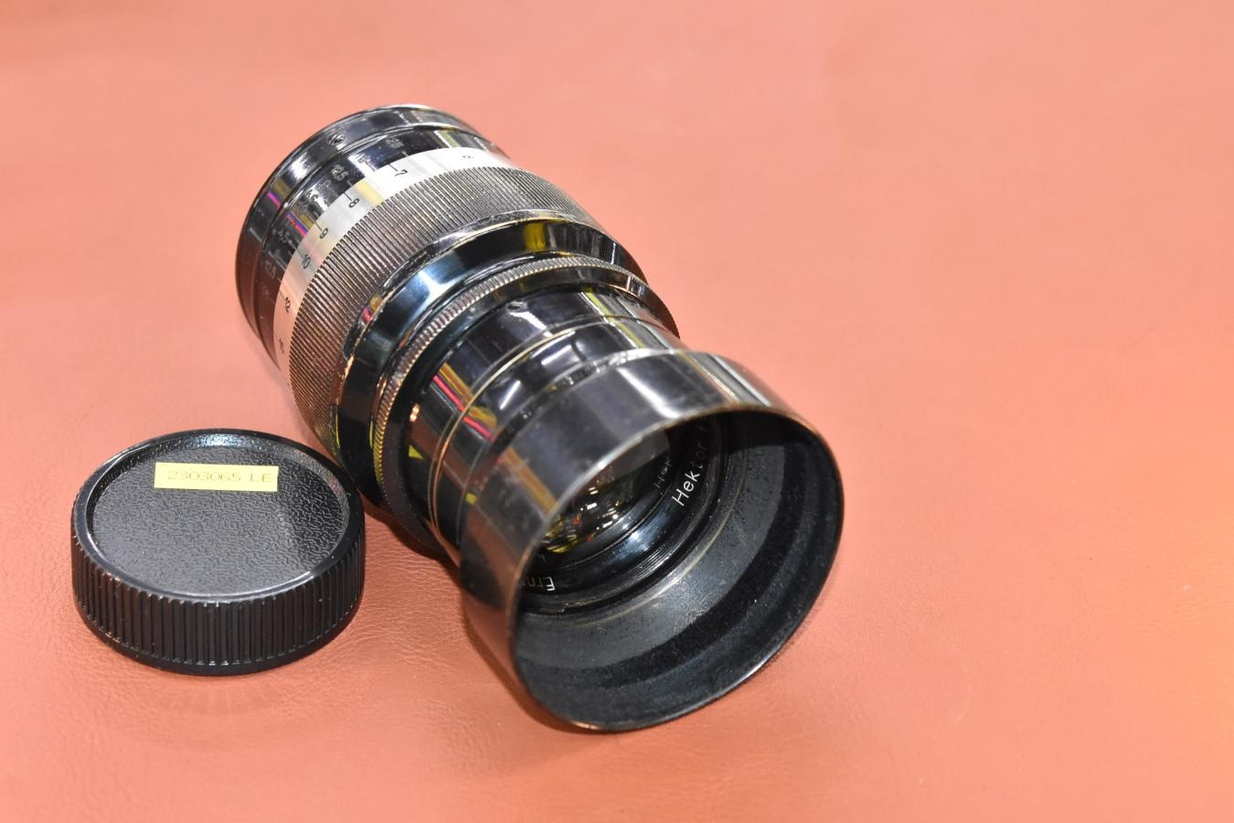 【希 少】LEICA Hektor 7.3cm F1.9 Black×Nickel 純正フード付 【ライカLマウントレンズ】