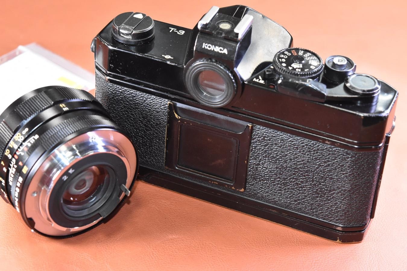 KONICA AUTOREFLEX T3 ブラック HEXANON AR 52/1.8付 【ボディモルト交換済 レンズ整備済 純正アクセサリーシュー付】