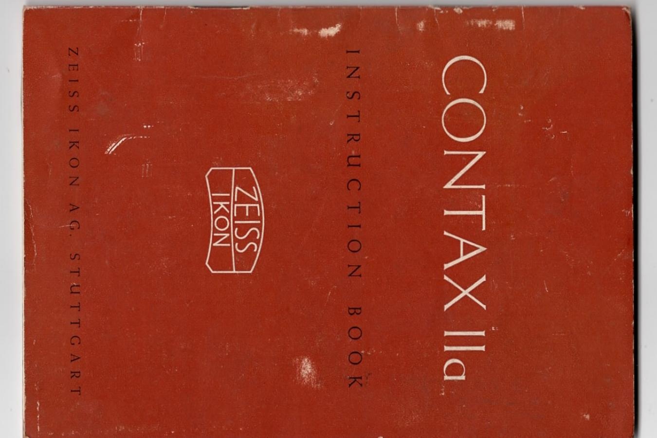 【絶版取説】ZEISS IKON CONTAX IIa 取説