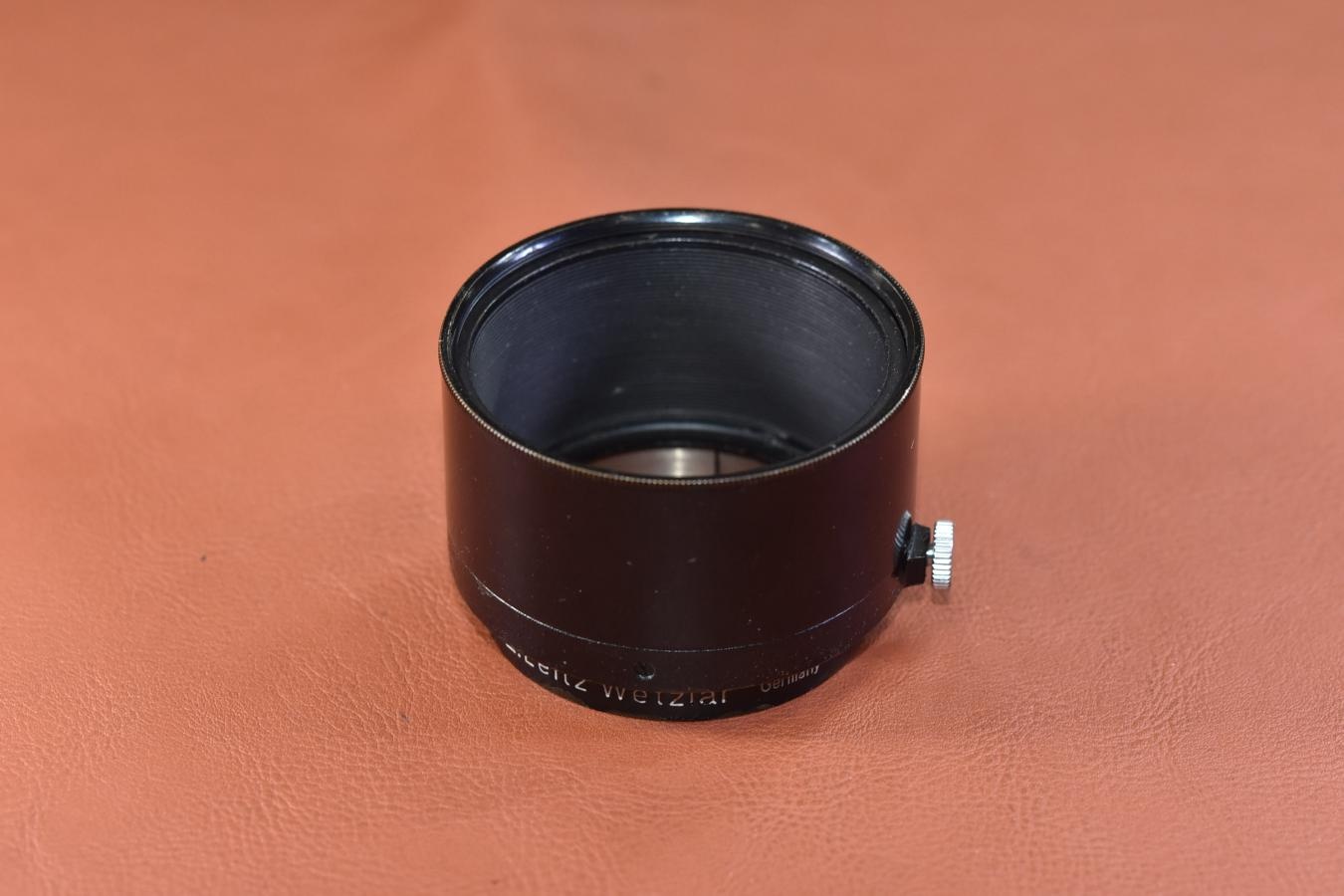 LEICA FIKUS ブラッククローム 【Elmar 5cm-13.5cm ズームフード E.Leitz GmbH Wetzlar Germany 刻印】
