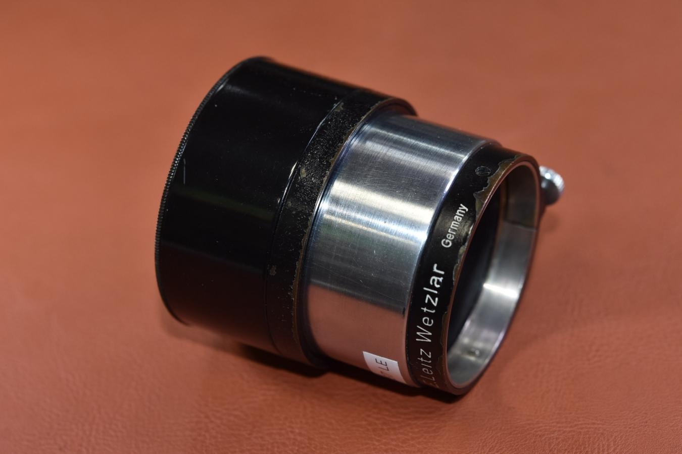 LEICA FIKUS ブラッククローム 【Elmar 5cm-13.5cm ズームフード E.Leitz GmbH Wetzlar Germany 刻印】