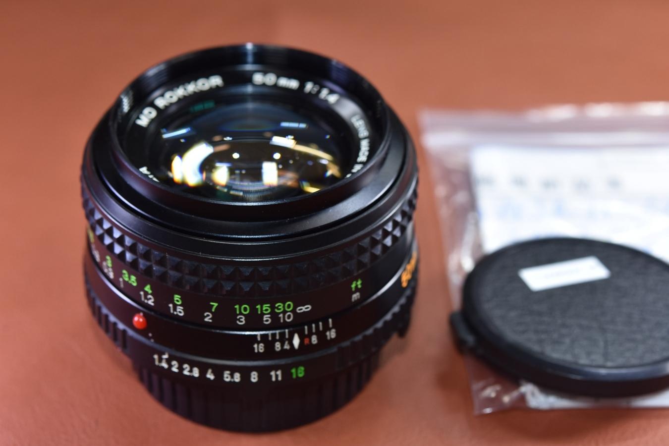 MINOLTA MD ROKKOR 50mm F1.4 整備済【カメラ女子に絶大な人気のオールドレンズ】