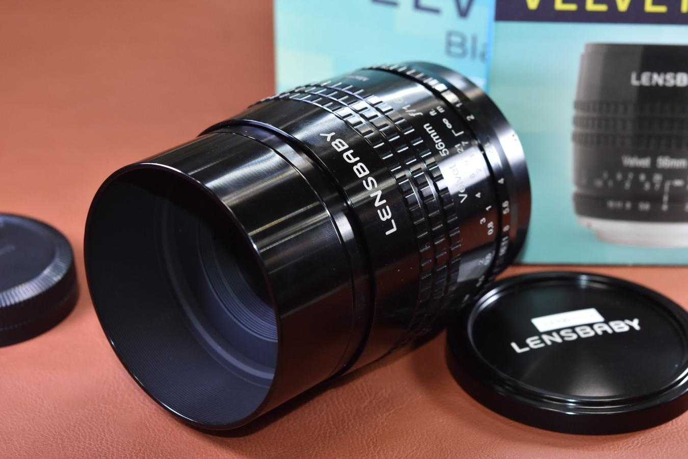 LENSBABY VELVET 56 Black 56/1.6 元箱付一式 【FUJIFILM Xマウントレンズ】