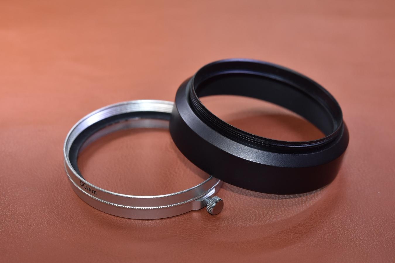 【絶版アクセサリー】Canon 内径50mm被せ式 METAL HOOD 【Canon 50/1.4(L)等用】