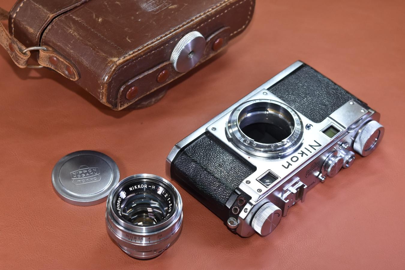【希 少】Nikon S型赤目ソケット NIKKOR-H・C 5cm F2(捨て番5008)付 MIOJ 純正ケース付【元カメラのきむらカリスマ修理職人 田口由明氏コレクション】