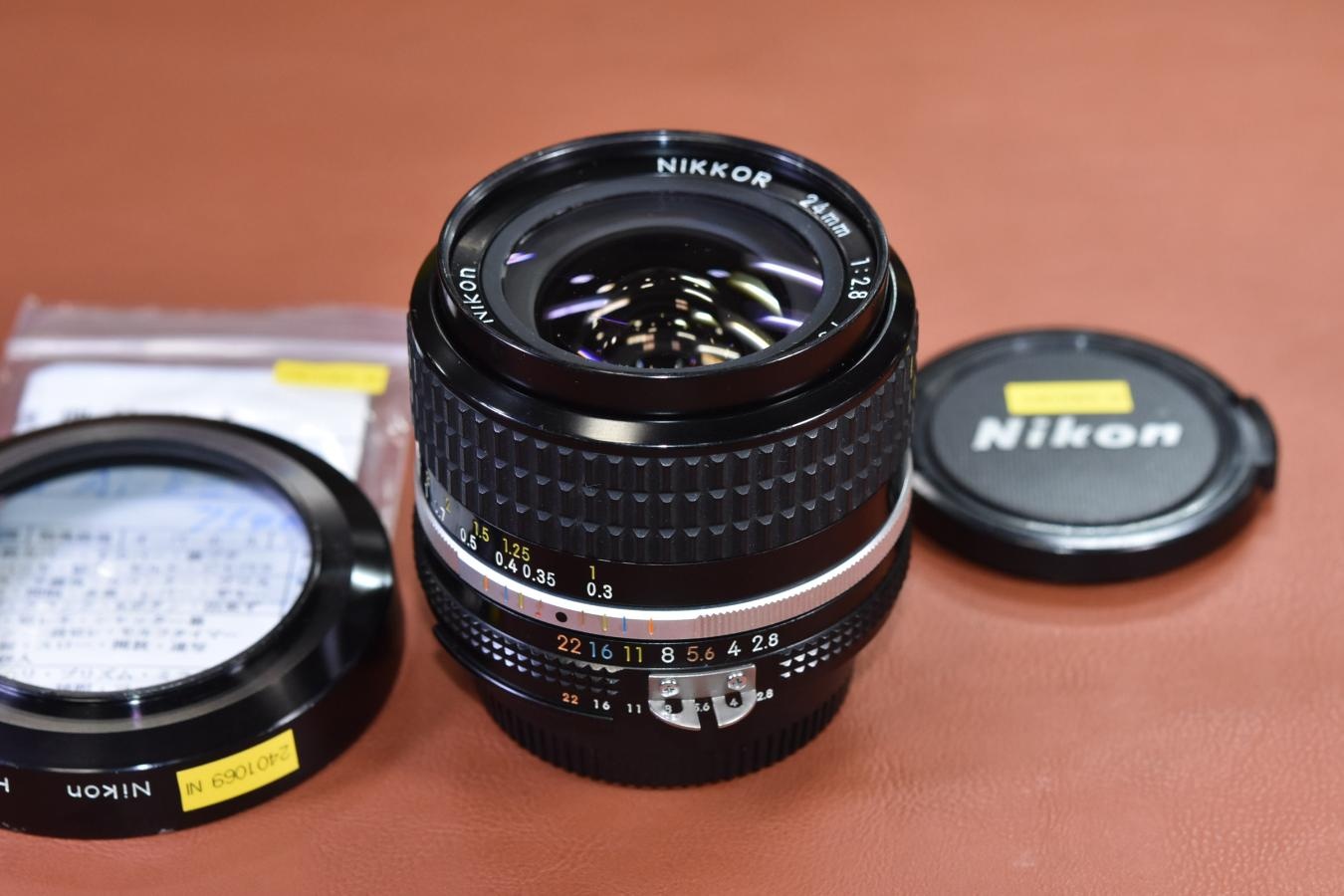 Ai-S NIKKOR 24mm F2.8  整備済 【純正フードHN-1付】