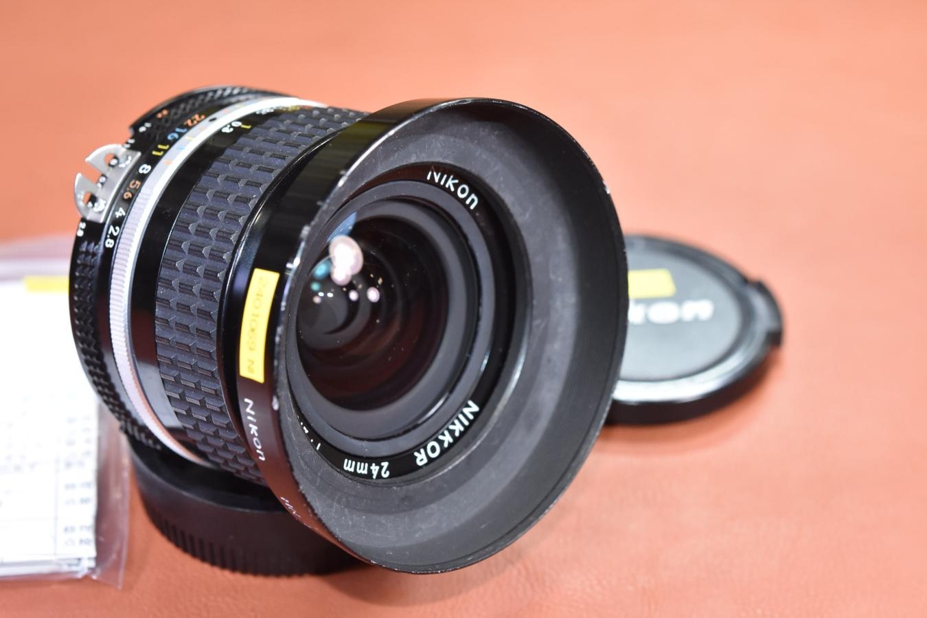 Ai-S NIKKOR 24mm F2.8  整備済 【純正フードHN-1付】