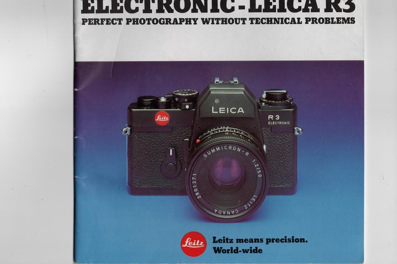 【絶版カタログ 希 少】LEICA R3 ELECTRONIC