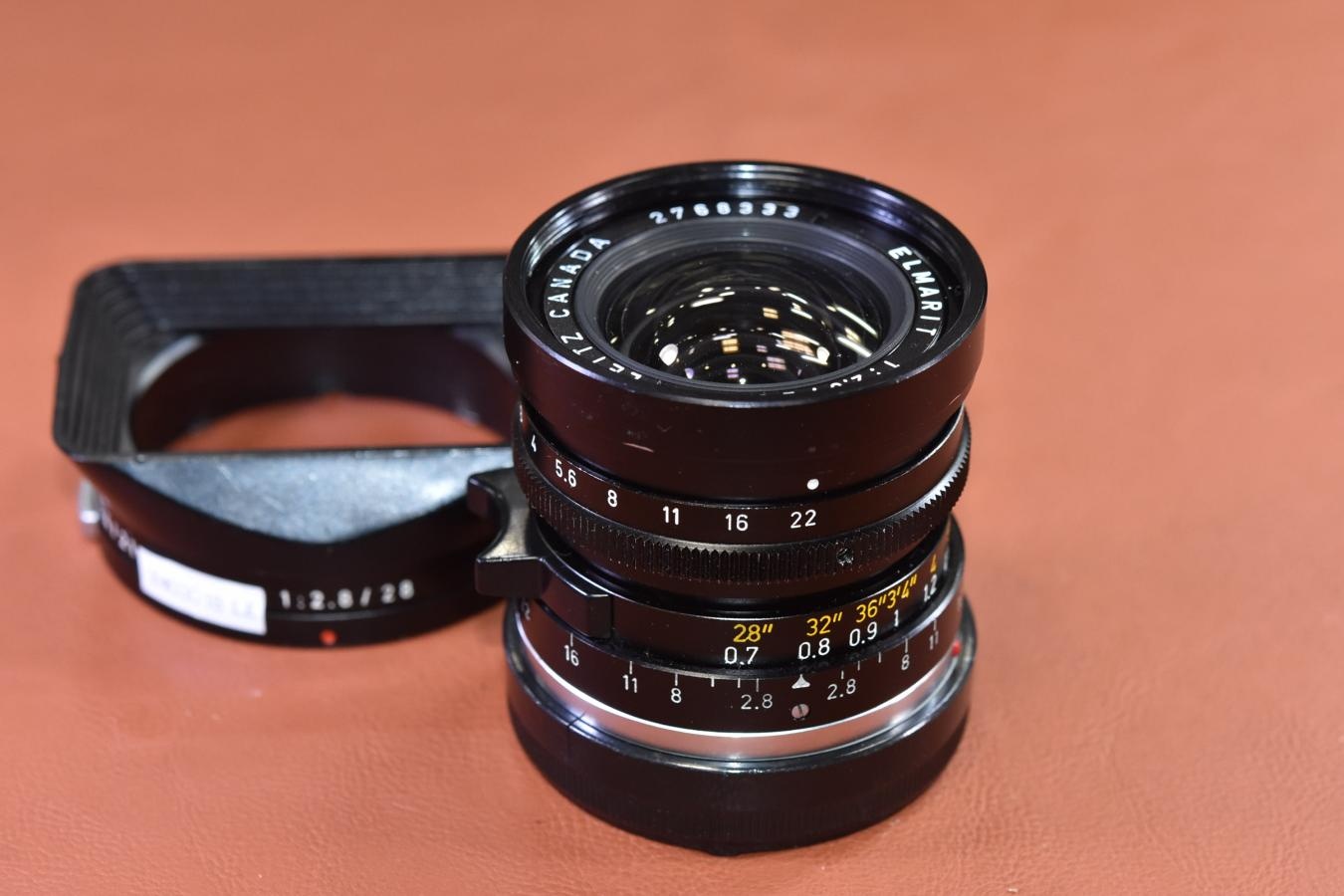LEICA ELMARIT-M 28mm F2.8 第3世代 純正フード12501付 【276万台1976年製】
