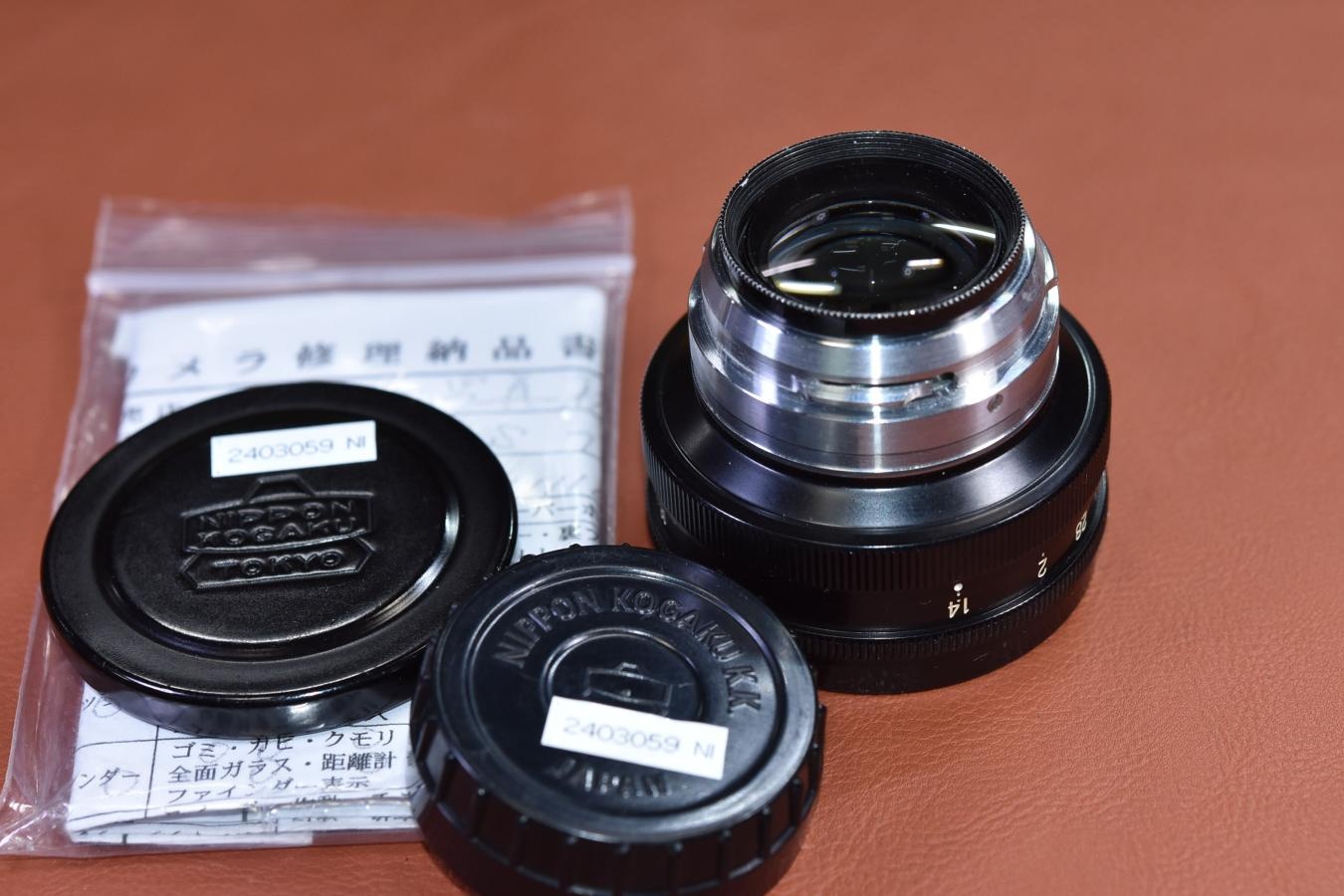 【希 少】NIPPON KOGAKU NIKKOR-S・C 5cm F1.4 ALL Black  整備済【Nikon Sマウントレンズ】