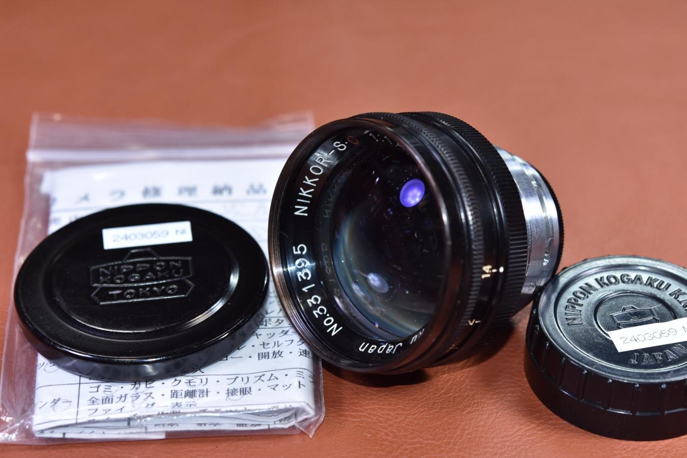 【希 少】NIPPON KOGAKU NIKKOR-S・C 5cm F1.4 ALL Black  整備済【Nikon Sマウントレンズ】