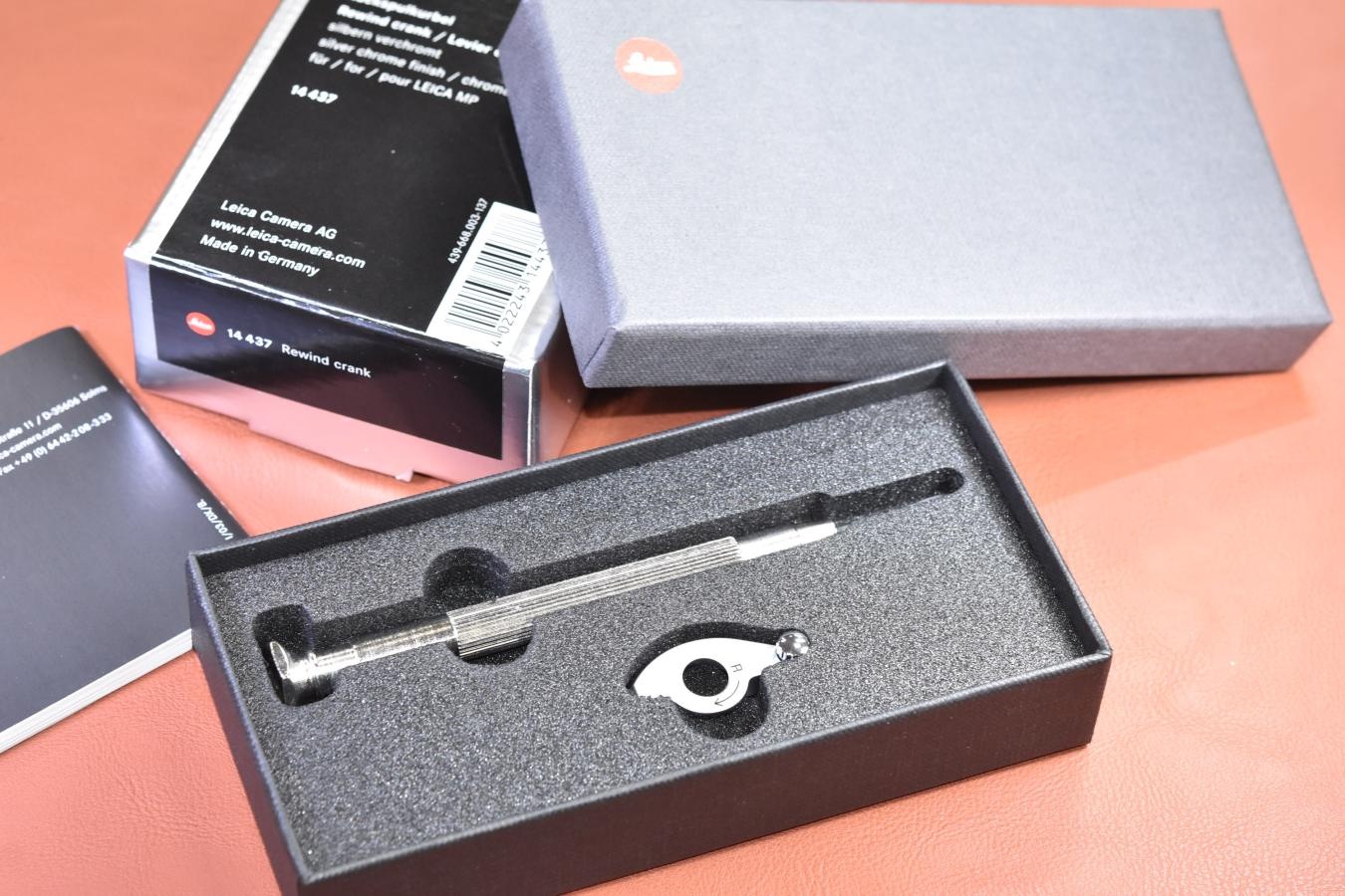 【希 少】LEICA Rewind crank Silver 14437 元箱付【LEICA MP用】
