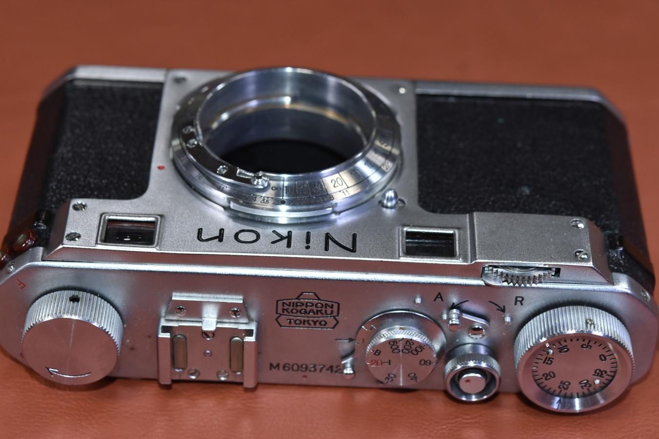 【コレクション向け】Nikon MS 赤目ソケット MADE IN OCCUPIED JAPAN ボディと裏蓋のシリアルナンバー一致【キレイな物をお探しの方必見!!自信ありの逸品!!】
