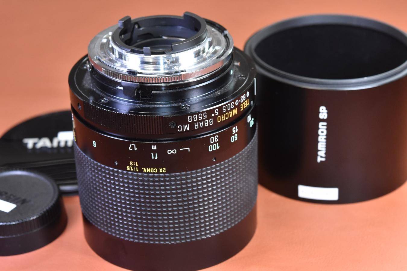 TAMRON SP 500mm F8 55BB  純正フード、ノーマルフィルター、ADAPTALL Nikon Ai付 【キレイな物をお探しの方必見!!自信ありの逸品!!】