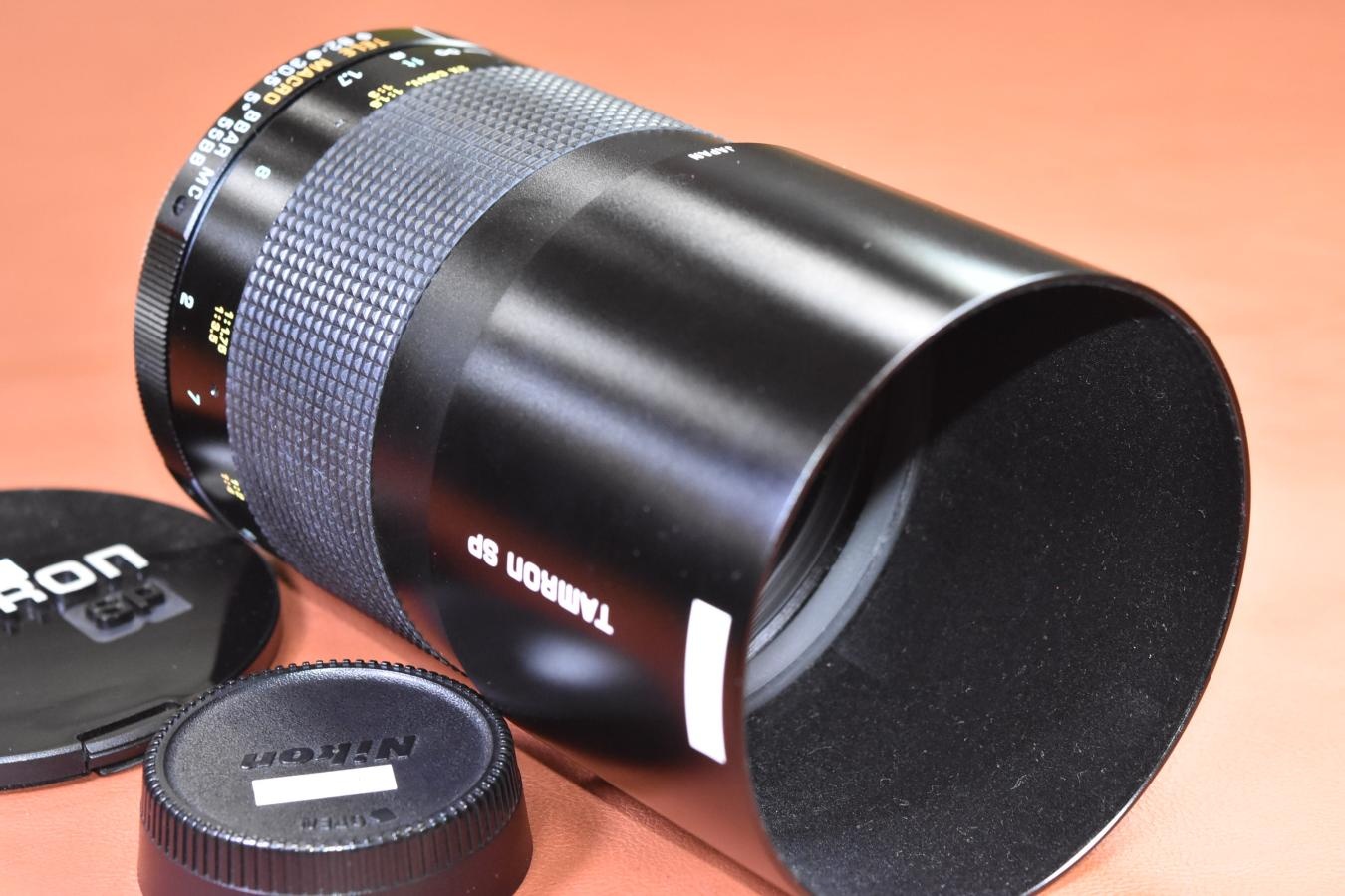 TAMRON SP 500mm F8 55BB  純正フード、ノーマルフィルター、ADAPTALL Nikon Ai付 【キレイな物をお探しの方必見!!自信ありの逸品!!】