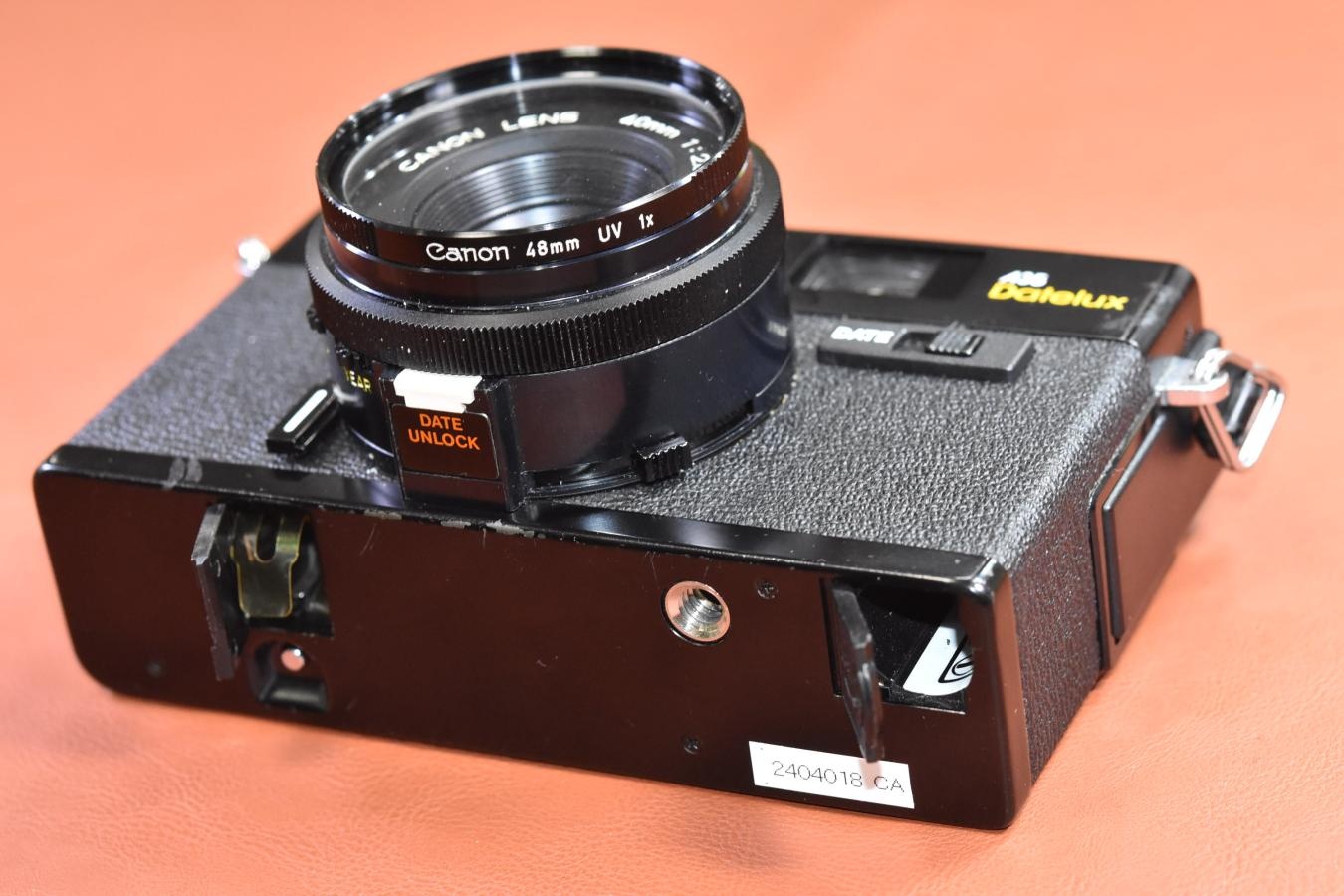 Canon A35 Datelux モルト交換済 通称:キャノンナイター 【CANON LENS 40/2.8 レンズ搭載】