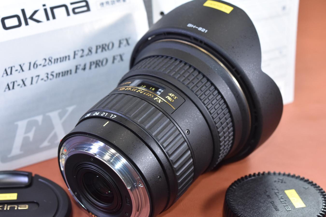 Tokina AT-X 17-35mm F4 PRO FX 元箱付一式 Canon EFマウントレンズ【キレイな物をお探しの方必見!!自信ありの逸品!!】