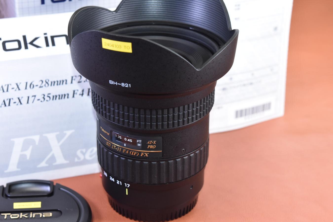 Tokina AT-X 17-35mm F4 PRO FX 元箱付一式 Canon EFマウントレンズ【キレイな物をお探しの方必見!!自信ありの逸品!!】