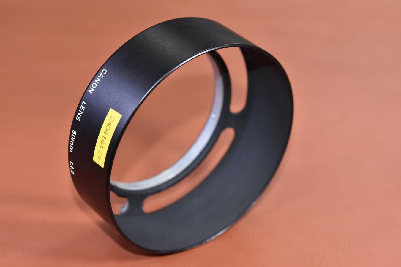 Canon 50/1.2用METAL HOOD【キレイな物をお探しの方必見!!自信ありの逸品!!】