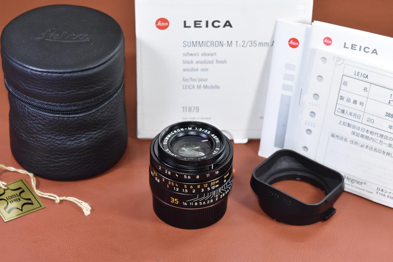 LEICA SUMMICRON-M 35mm F2  ASPH. Black  元箱付一式【キレイな物をお探しの方必見!!自信ありの逸品!!】