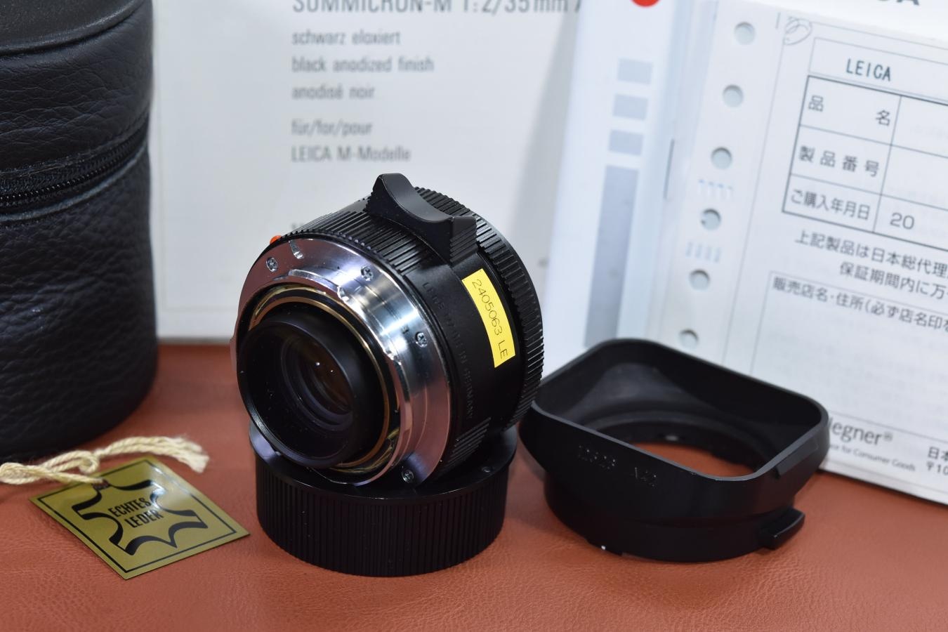 LEICA SUMMICRON-M 35mm F2  ASPH. Black  元箱付一式【キレイな物をお探しの方必見!!自信ありの逸品!!】
