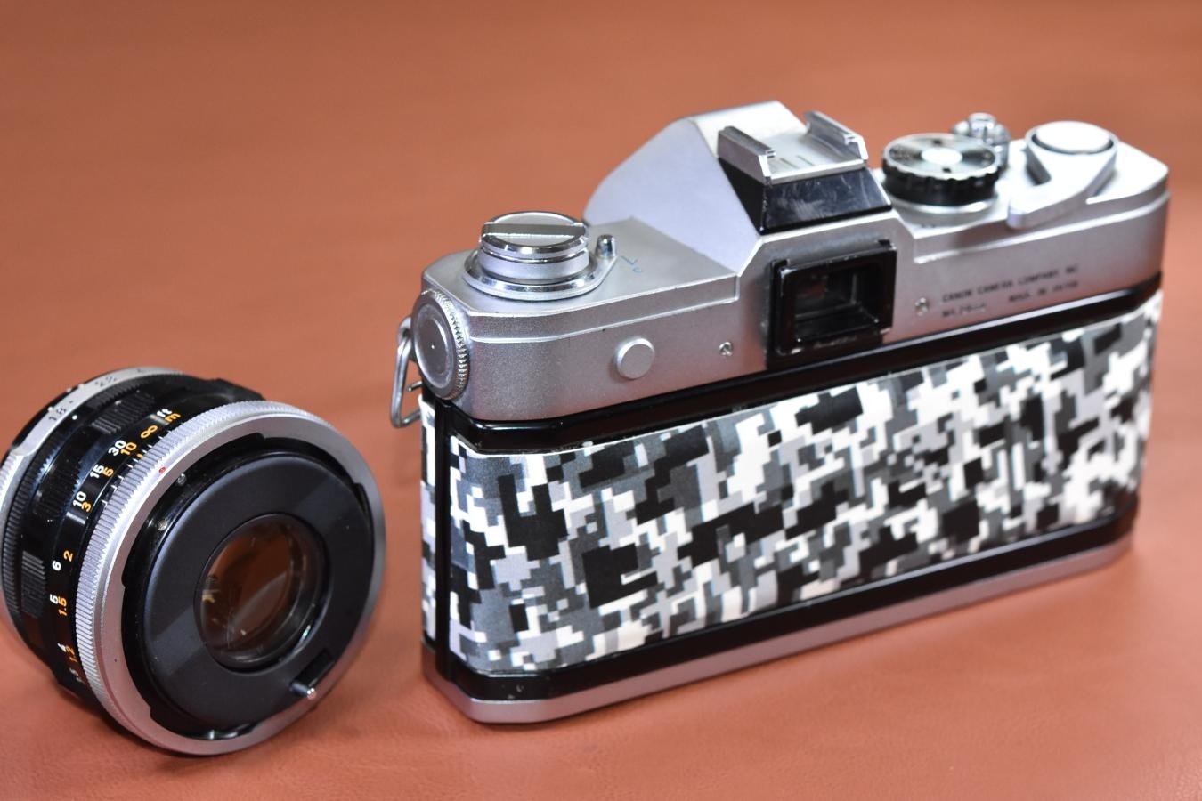 【リメイクカメラ】 Canon FT QL Silver  FL 50/1.8 付【モルト交換済】