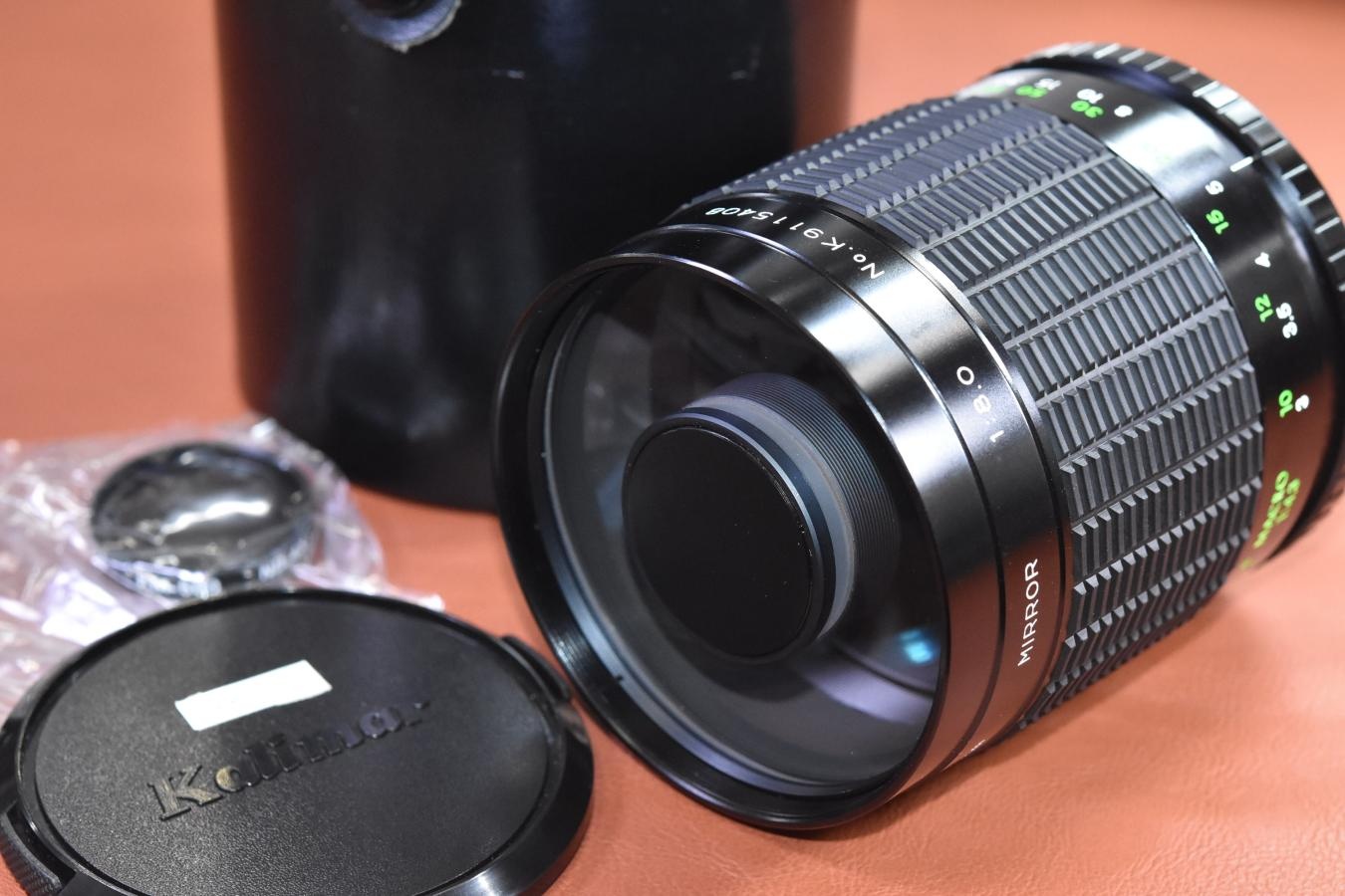 Kalimar MC MIRROR 500mm F8 純正フィルター3枚、ケース付 【M42マウントレンズ】