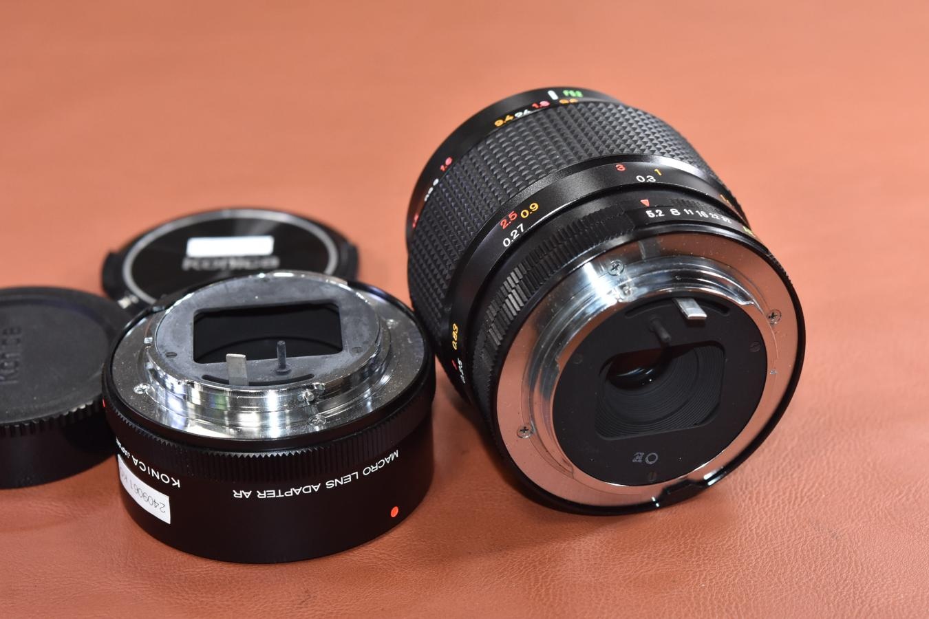 KONICA Macro-HEXANON AR 55mm F3.5 【MACRO LENS ADAPTER AR付】※キレイな物をお探しの方必見!!自信ありの逸品!!