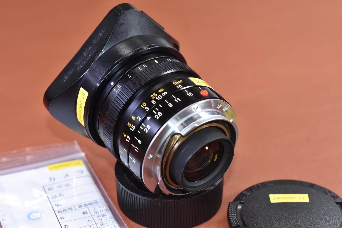 LEICA ELMARIT-M 28mm F2.8 第3世代 整備済 純正フード12536付 【343万台1987年製】