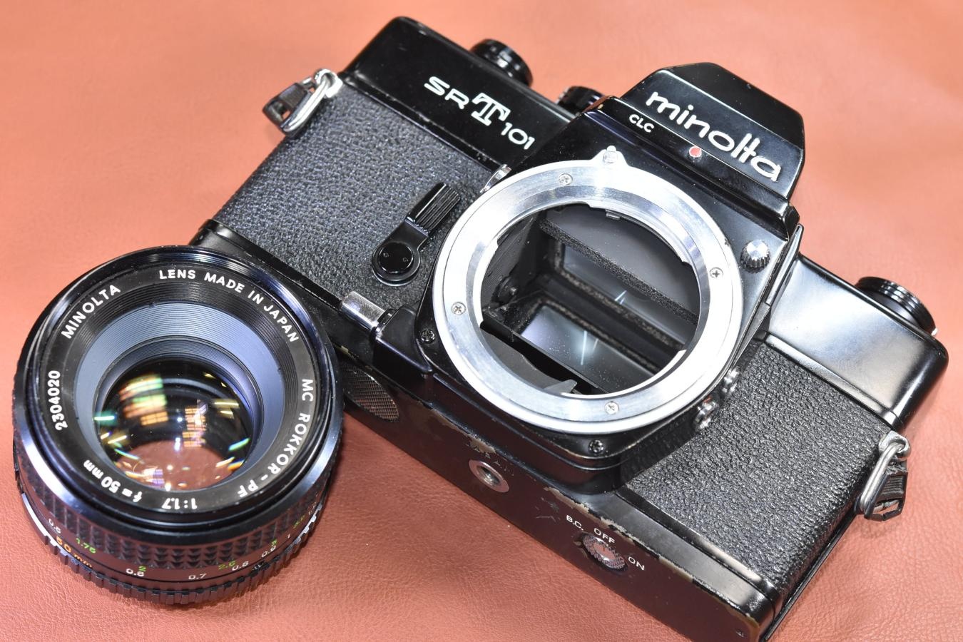 minolta SRT101 Black MC ROKKOR-PF 50/1.7付