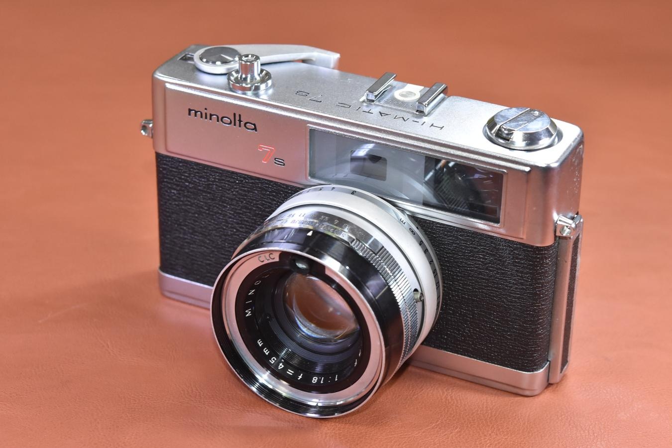 minolta HI-MATIC 7S モルト交換済【MINOLTA ROKKOR-PF 45/1.8レンズ搭載】