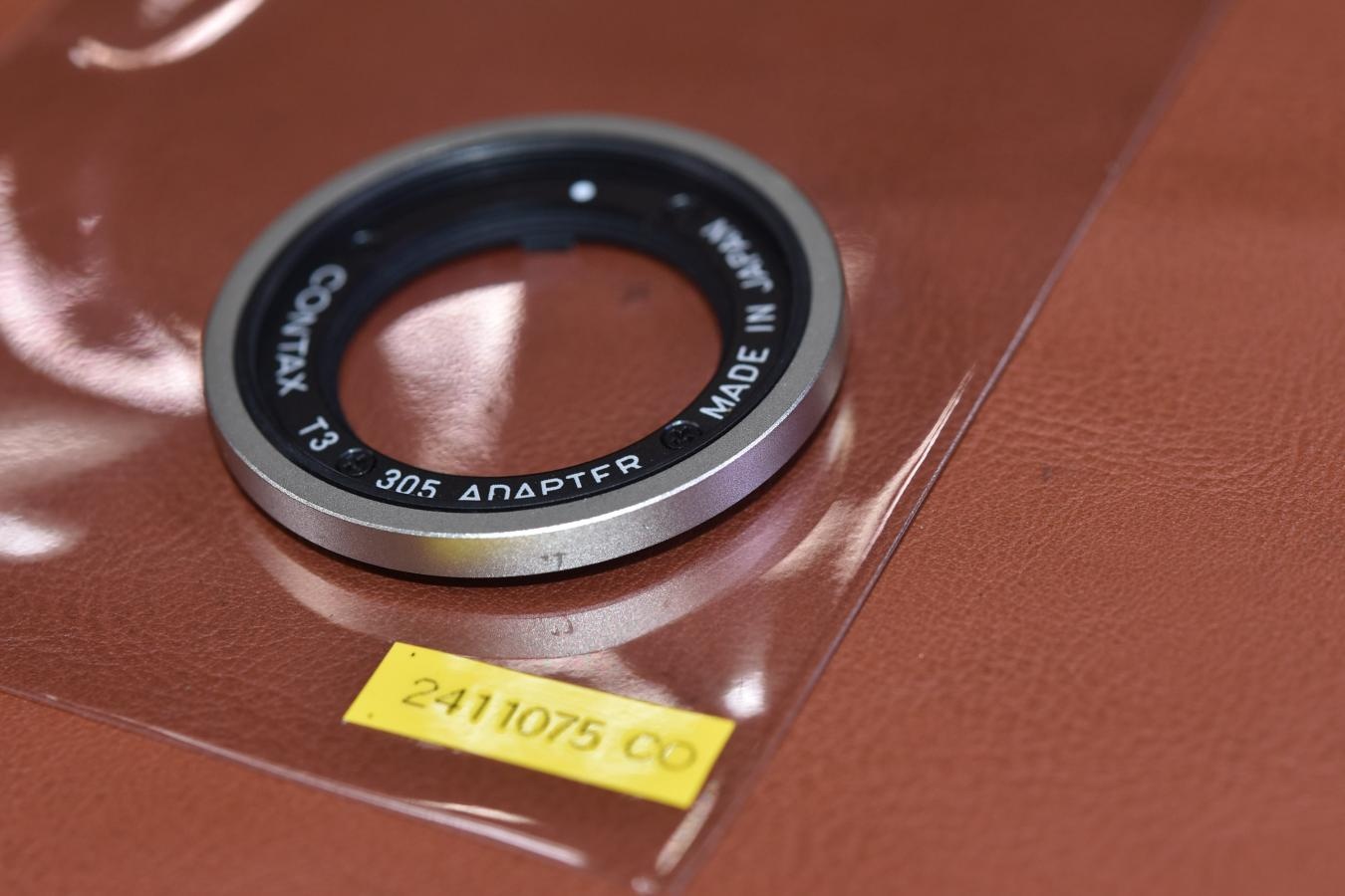 【希 少】CONTAX T3 30.5 ADAPTER Silver 【CONTAX T3用】※キレイな物をお探しの方必見!!自信ありの逸品!!